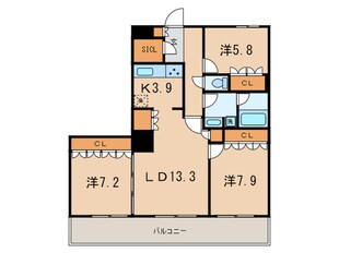 THE TOKYO TOWERS MID TOWER(22Fの物件間取画像